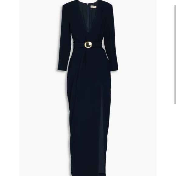 New Nicholas Kalissa Crepe Midnight Blue Gown/Dress 4 US NWOT - Picture 5 of 5